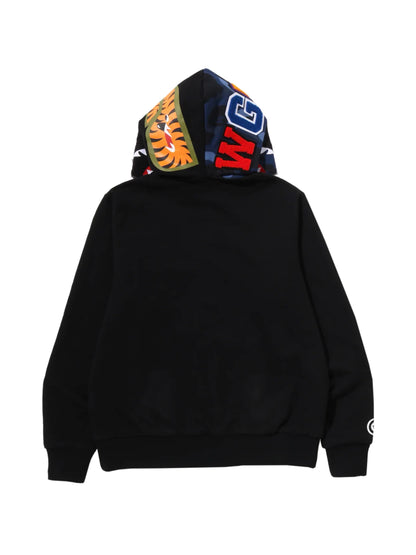 Bape Color Camo Reversible Shark Full Zip Hoodie Blue
