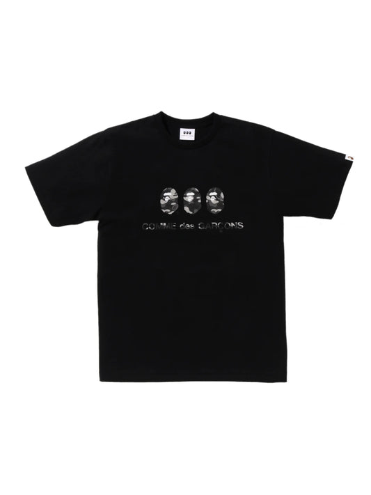 Bape x CDG Three Apes Tee Black Osaka Exclusive