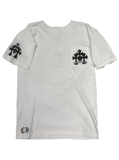 Chrome Hearts Vintage Triple Cross Logo Back Pocket Tee White L C118484819-Used