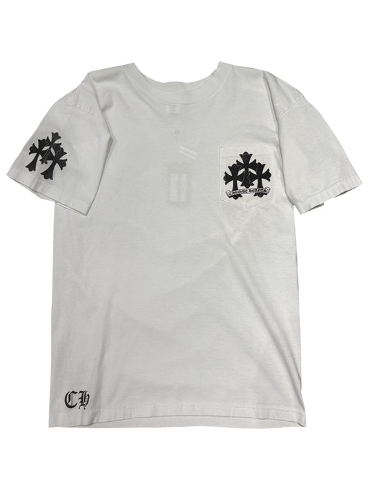 Chrome Hearts Vintage Triple Cross Logo Back Pocket Tee White L C118484819-Used