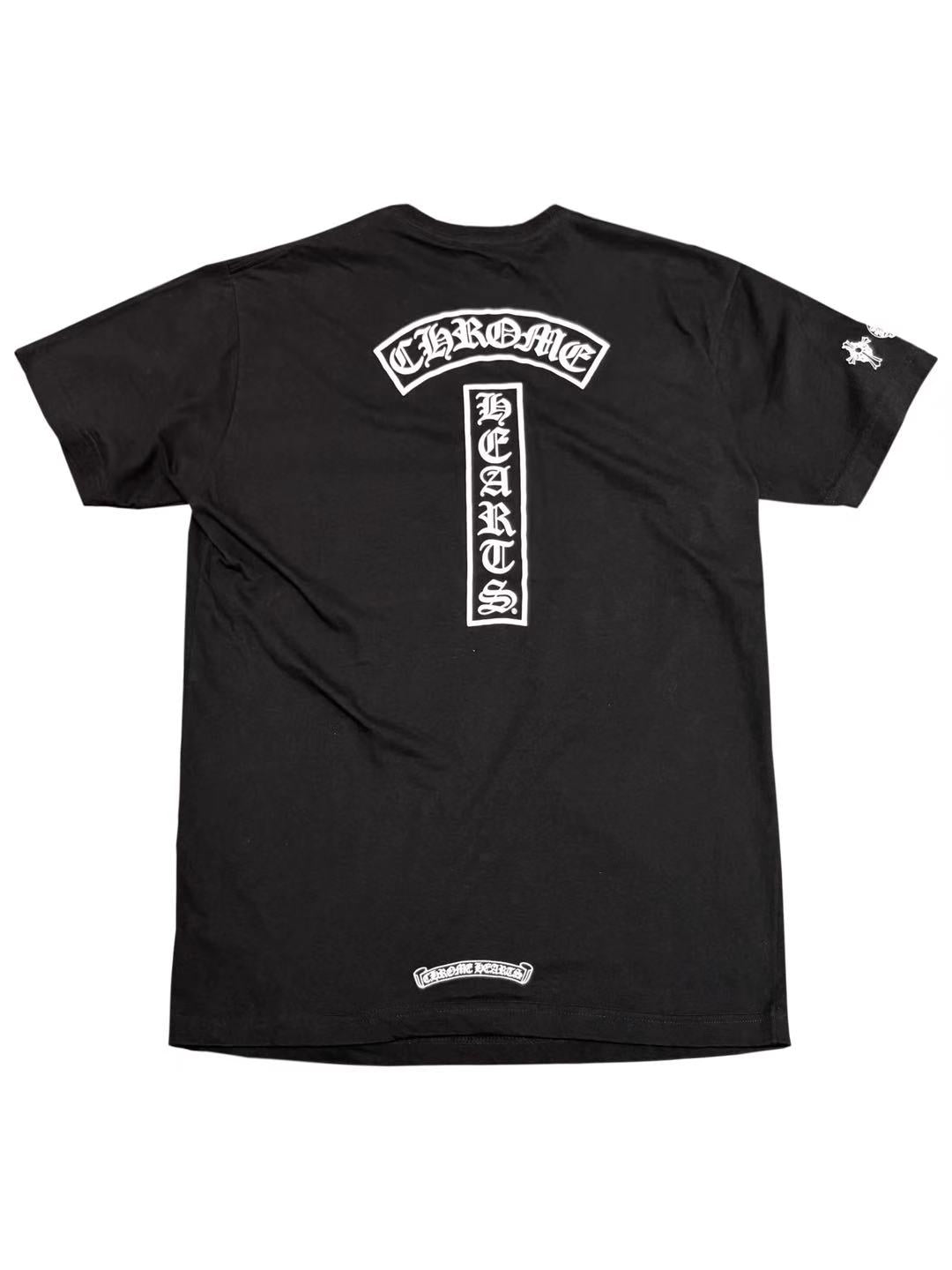 Chrome Hearts T Bar Logo Back Horseshoe Pocket Tee Black Size L C118449142-Used