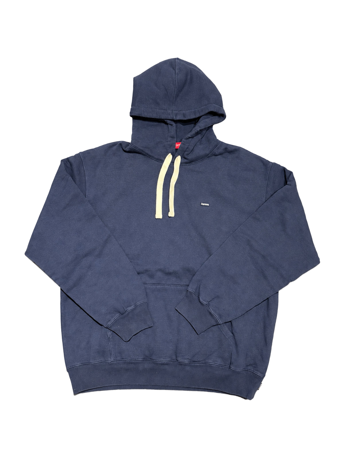 Supreme Small Box Drawcord Hoodie Navy Blue