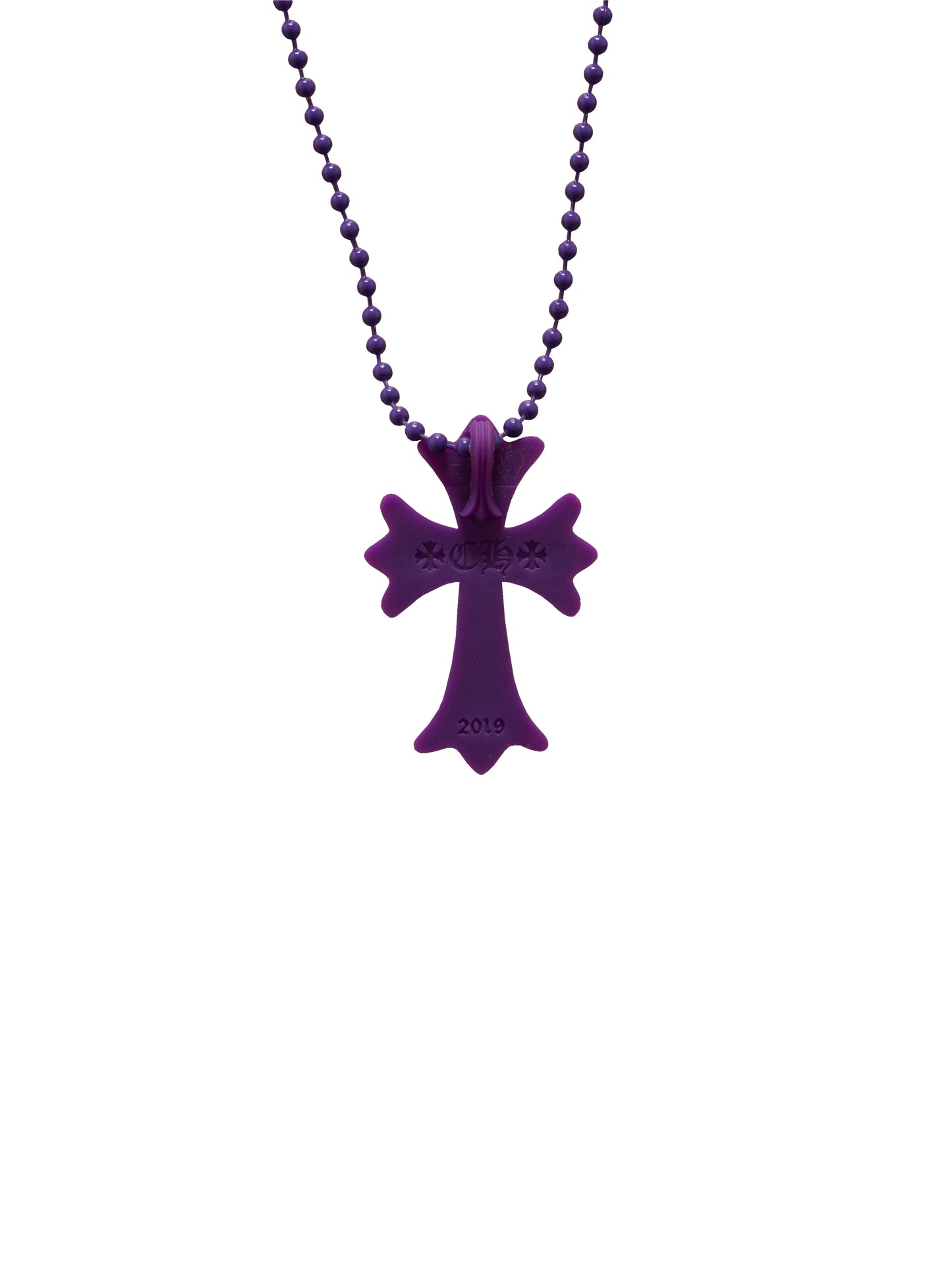 Chrome Hearts Silicone CH Cross Necklace Purple