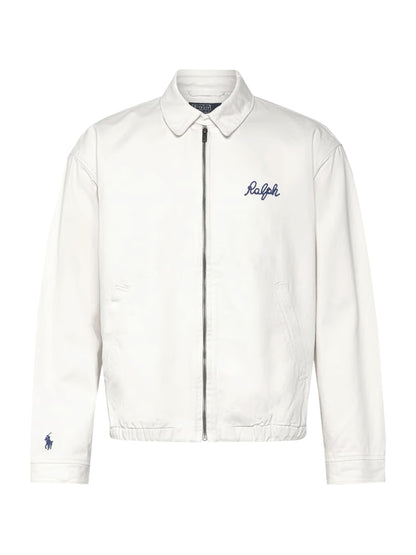Polo Ralph Lauren Cow Back Embroidery Harrington Jacket White
