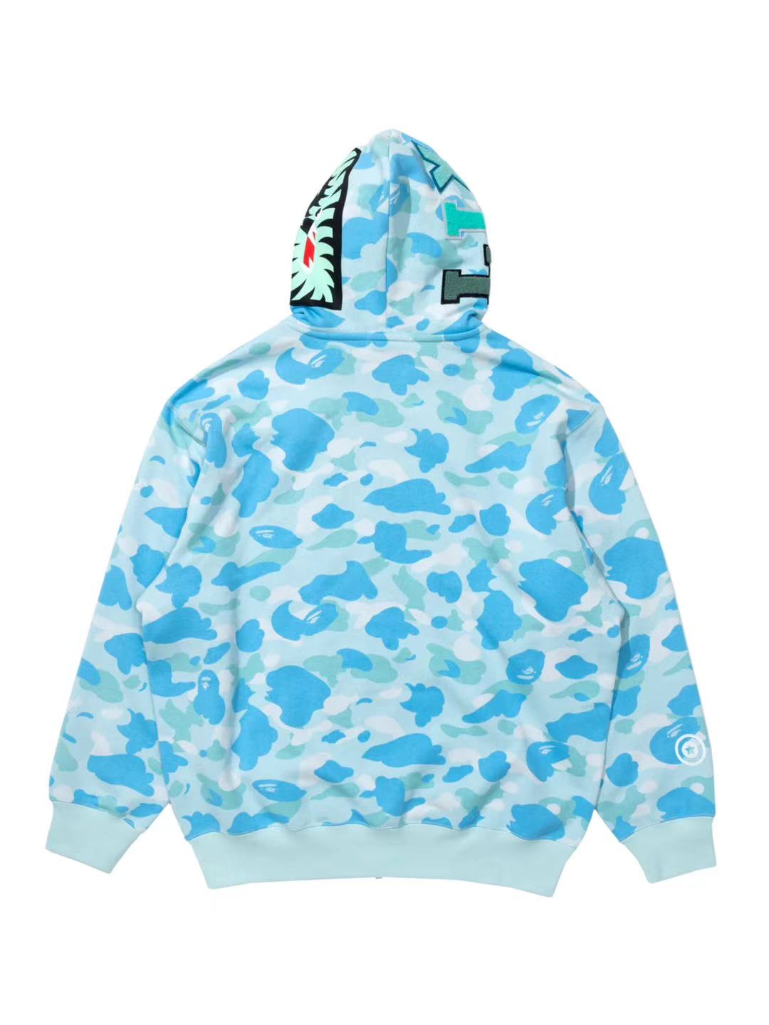 Bape x Straykids Bbokari Shark Full Zip Hoodie Sky Blue