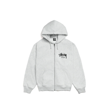 Stussy Stock Tokyo Zip Hoodie Ash Heather