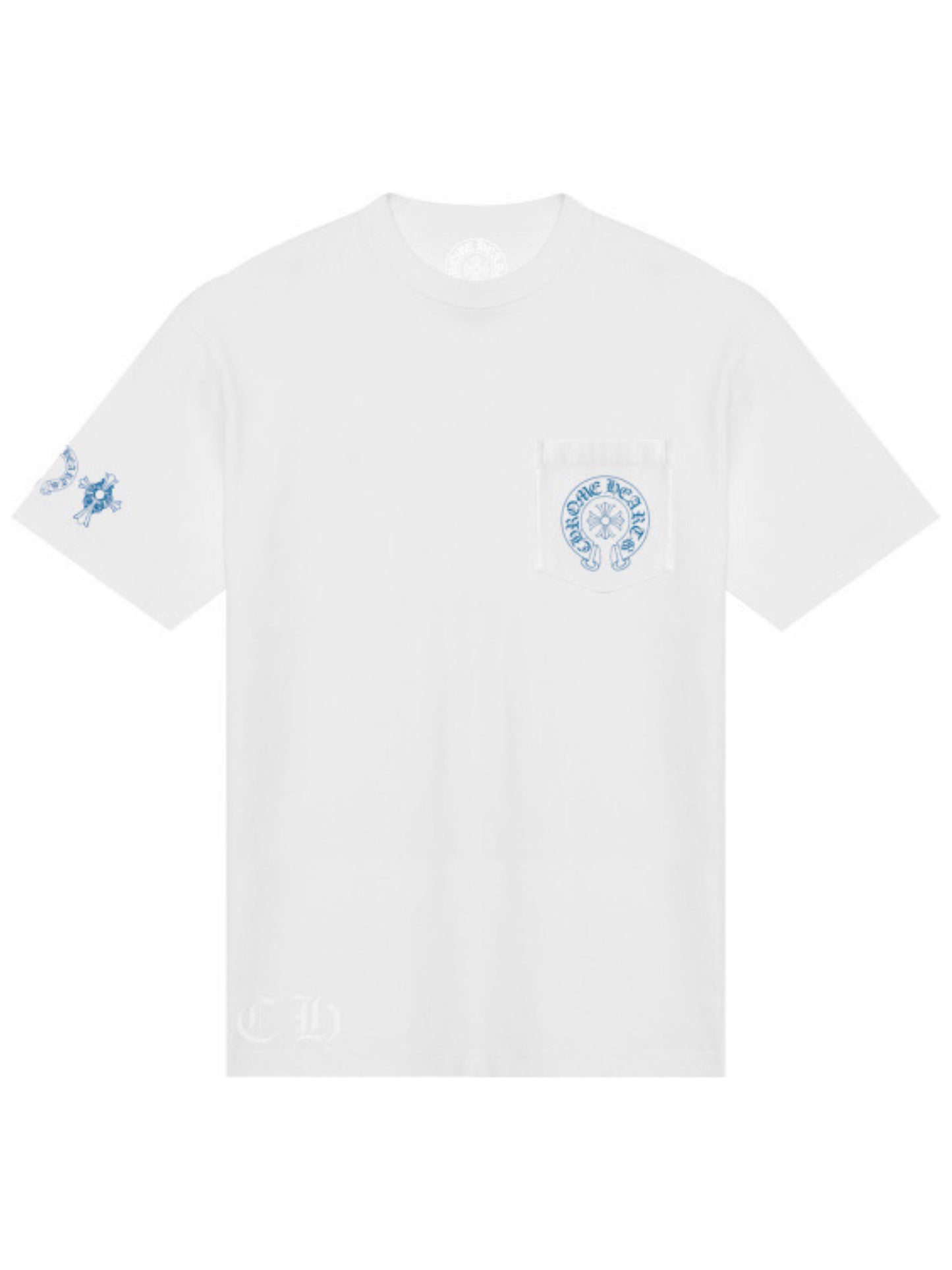 Chrome Hearts Triple Cross Tee Light Blue / White