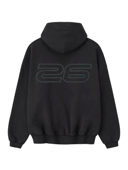 Essentials 25 Holiday Heavy Fleece 90s Hoodie Vintage Black