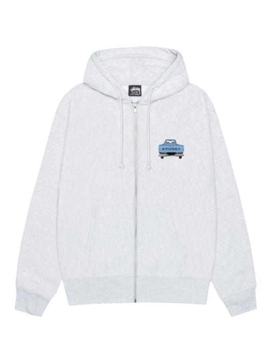 Stussy Pick Up Zip Hoodie Ash Heather