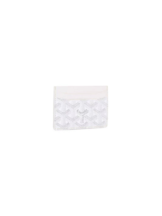 Goyard Goyardine Coated Canvas And Leather Saint Sulpice Card Holder Blanc White