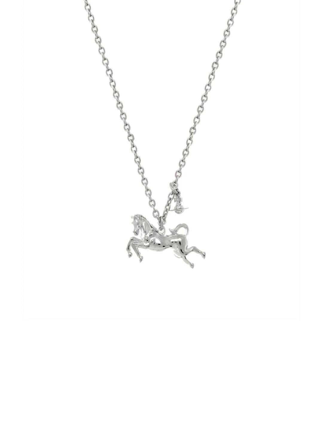 Vivienne Westwood Man. Cheval Pendant Necklace Platinum