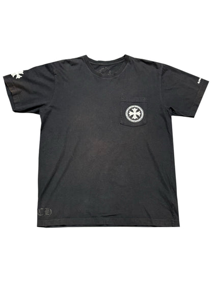 Chrome Hearts Plus Cross Script Circle Logo Back Pocket Tee Black L C119058820-Used