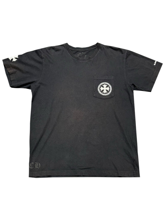 Chrome Hearts Plus Cross Script Circle Logo Back Pocket Tee Black L C119058820-Used