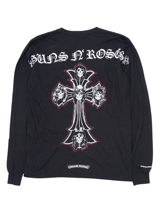 Chrome Hearts Guns N' Roses Double Cross Back Pocket LS Tee Black