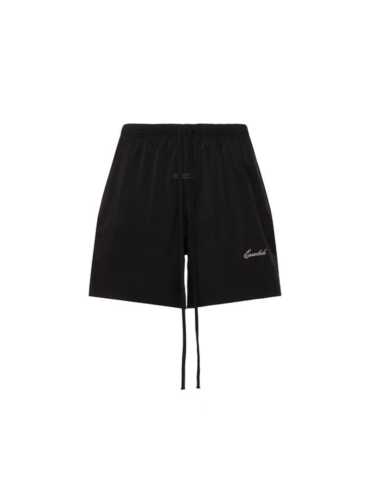 Essentials 25FW Sporty Nylon Soccer Shorts Jet Black