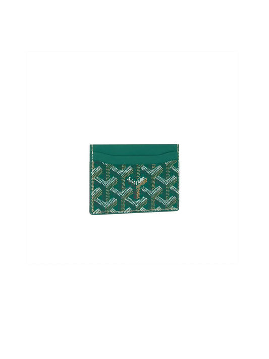 Goyard Goyardine Coated Canvas And Leather Saint Sulpice Card Holder Verdant Green