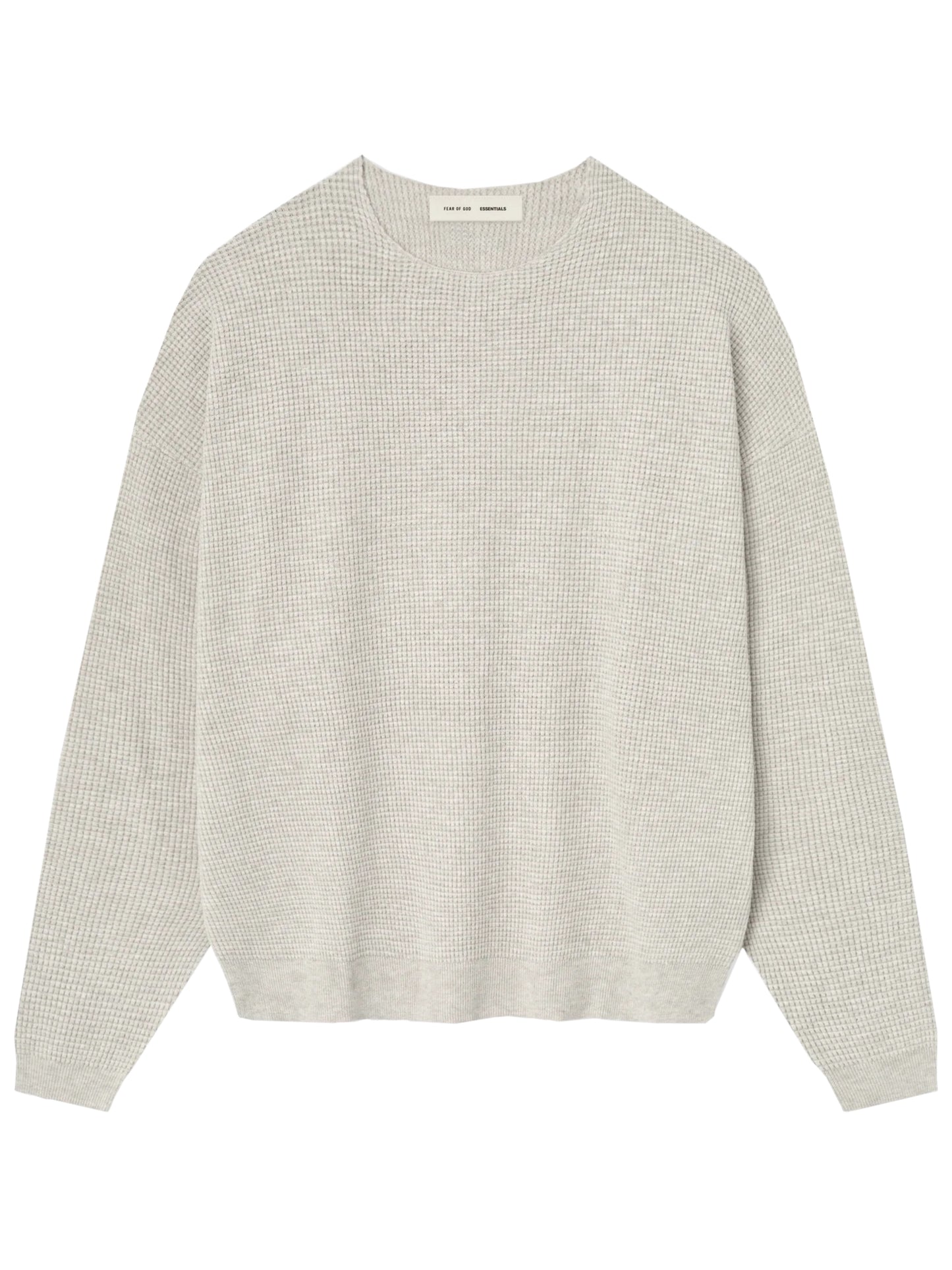 Essentials 25FW Waffle Crewneck Sweater Heather Stone