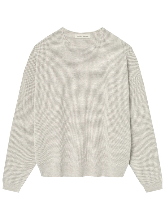Essentials 25FW Waffle Crewneck Sweater Heather Stone