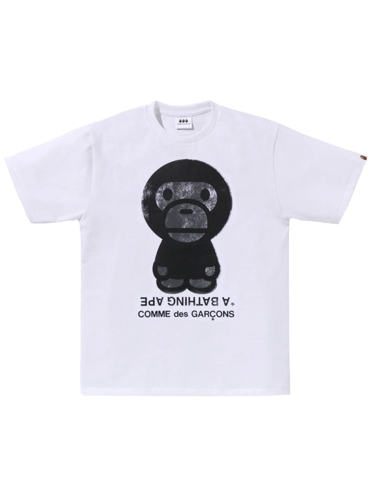 Bape x CDG Baby Milo Tee White Osaka Exclusive