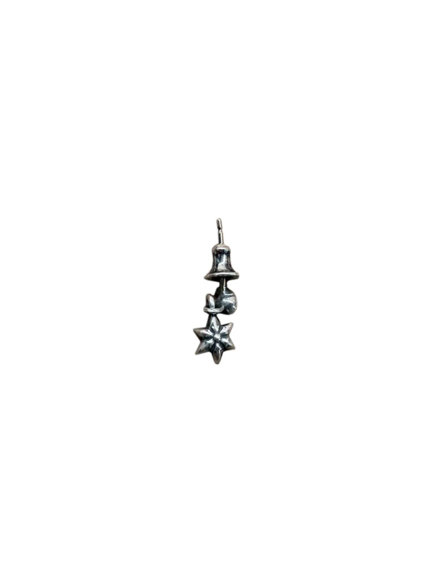Chrome Hearts Silver Star Drop Earrings C119429038-Used