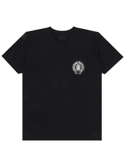 Chrome Hearts Vine Dagger Horseshoe Front USA Flag Back Pocket Tee Black