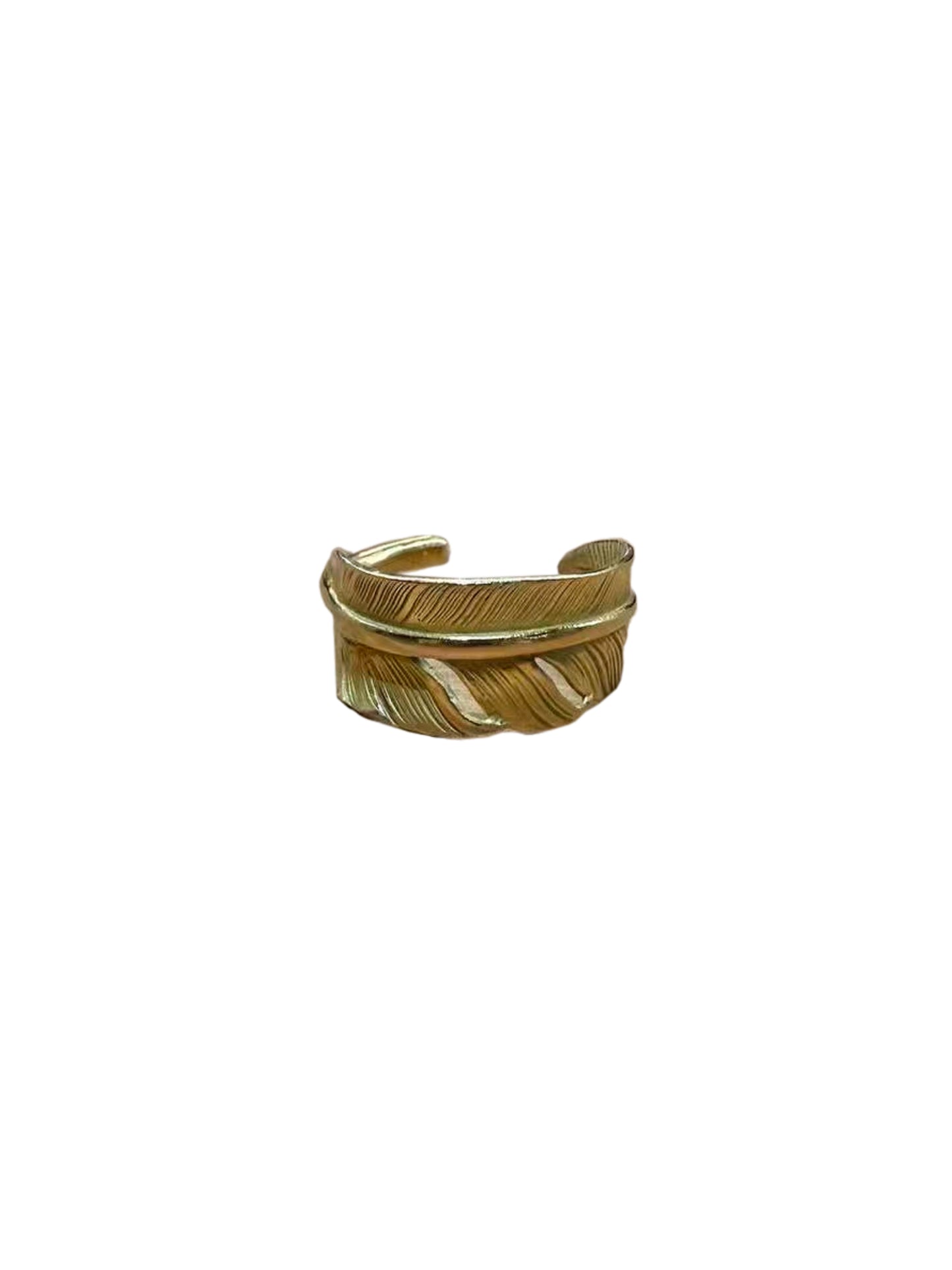 Goros Feather Ring Gold