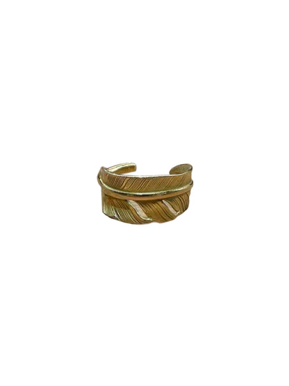 Goros Feather Ring Gold