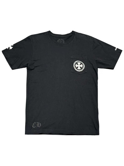 Chrome Hearts Plus Cross Script Circle Logo Back Pocket Tee Black M C219141189-Used