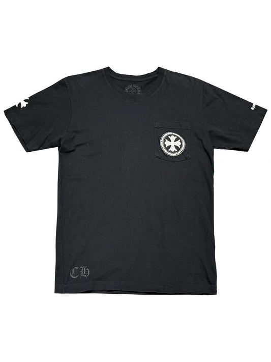 Chrome Hearts Plus Cross Script Circle Logo Back Pocket Tee Black M C219141189-Used