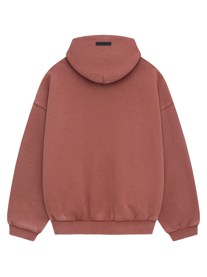 Essentials 24Fw Heavy Fleece Hoodie Crimson