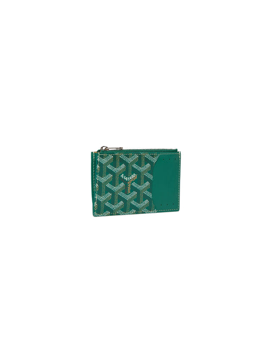 Goyard Bourbon Zipped Card Holder Green