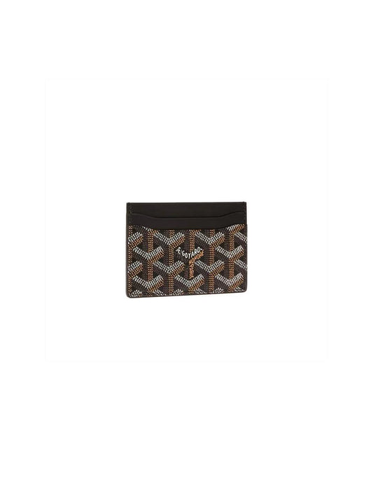 Goyard Goyardine Coated Canvas And Leather Saint Sulpice Card Holder Black