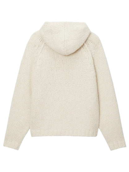 Stussy Chunky Sweater Zip Hoodie Ivory