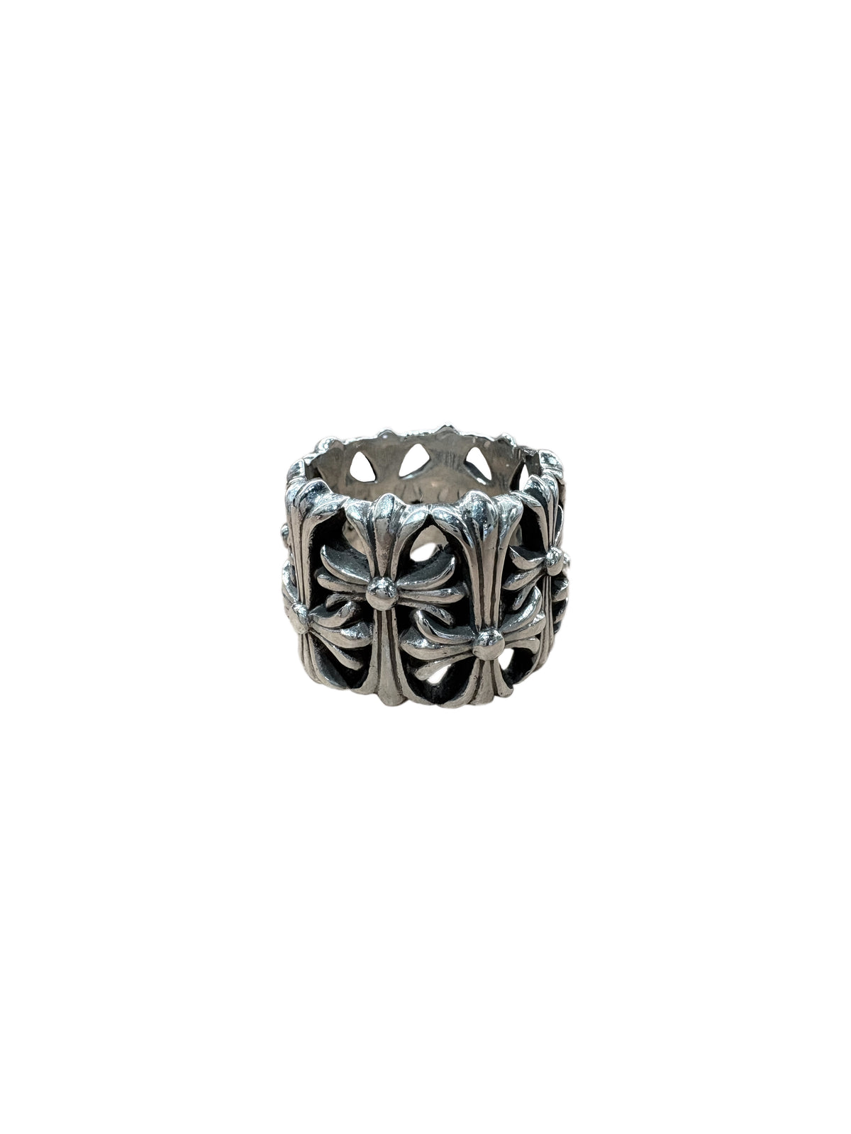 Chrome Hearts Cemetery Silver Ring US 12 C5209808-Used