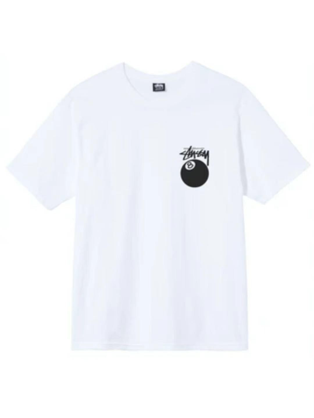 Stussy 8 Ball Pig Dyed Tee White