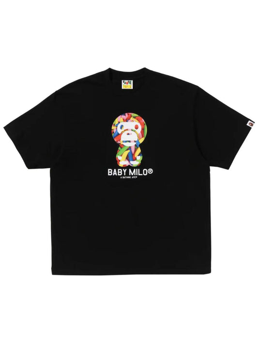 Bape Abc Camo Baby Milo Relaxed Fit Tee Black