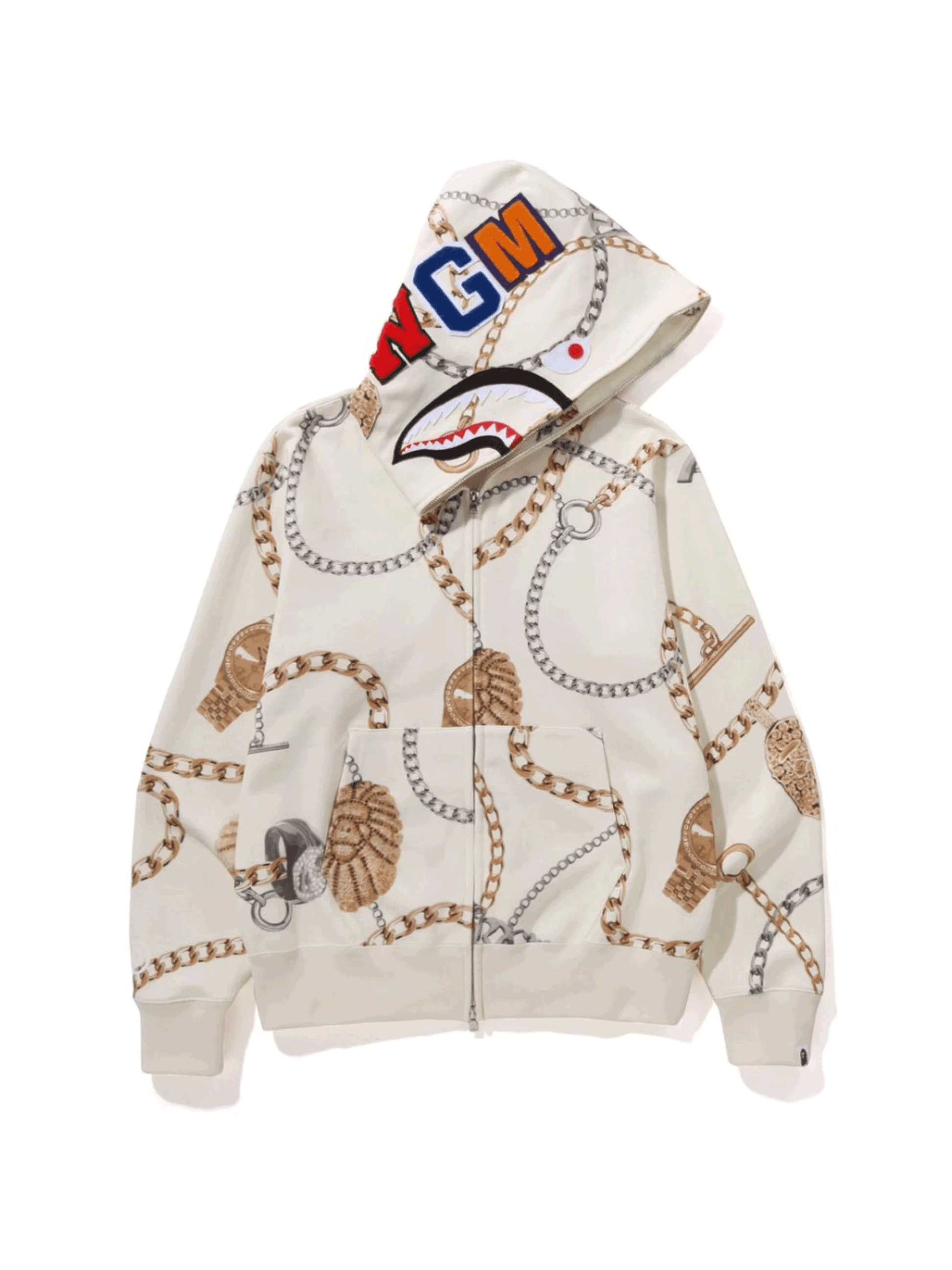 Gucci shark hoodie hotsell