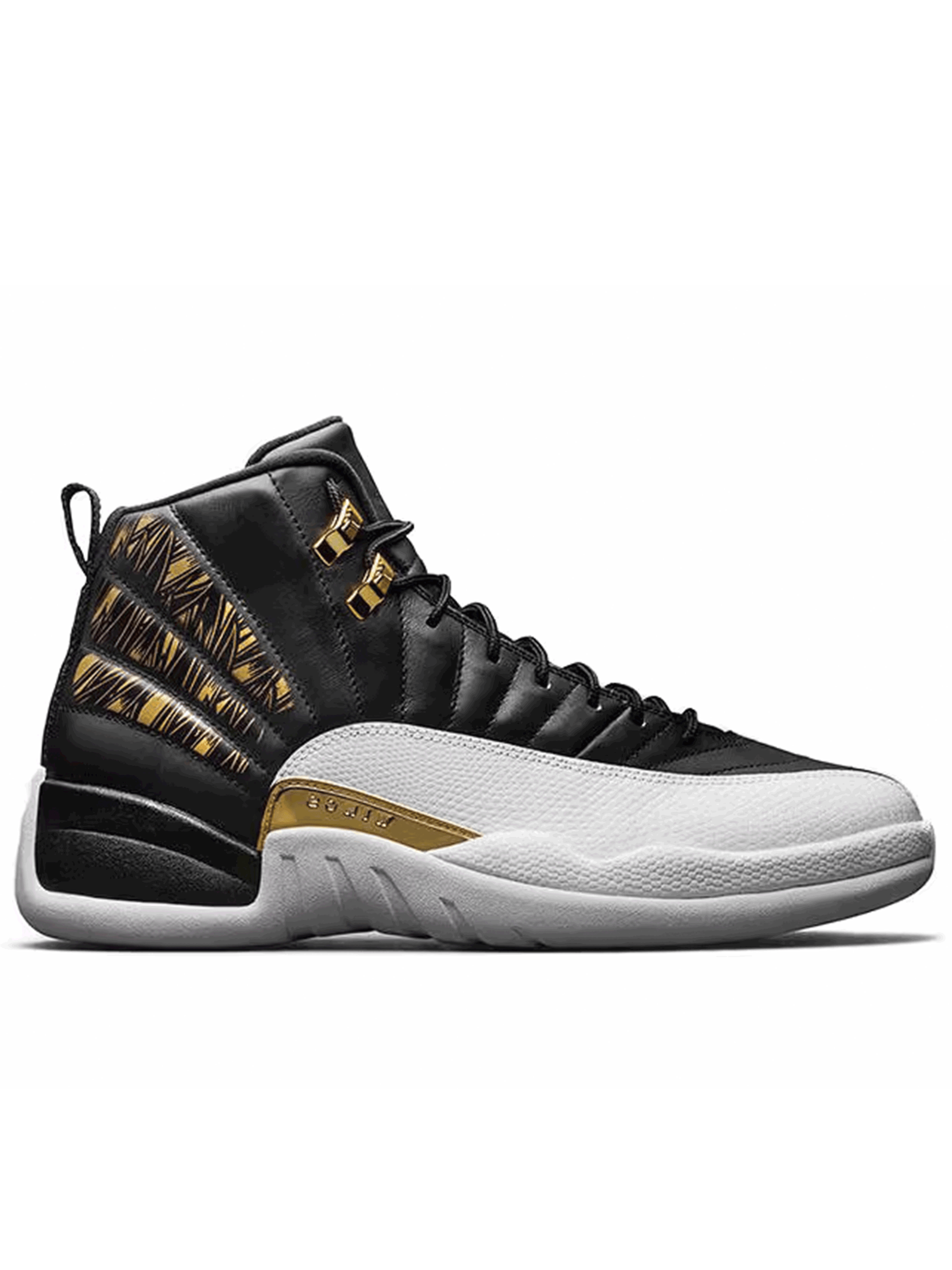 Retro 12 black white and gold on sale