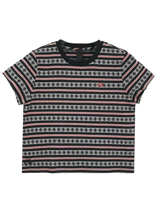 Chrome Hearts Matty Boy Chomper Stripe (Women) Tee Black