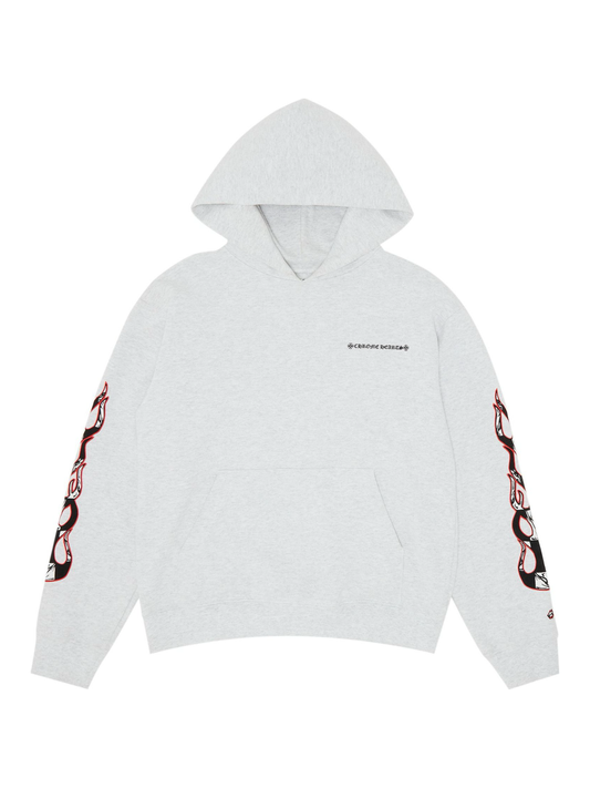 Chrome Hearts x Matty Boy Flames Hoodie Heather Grey