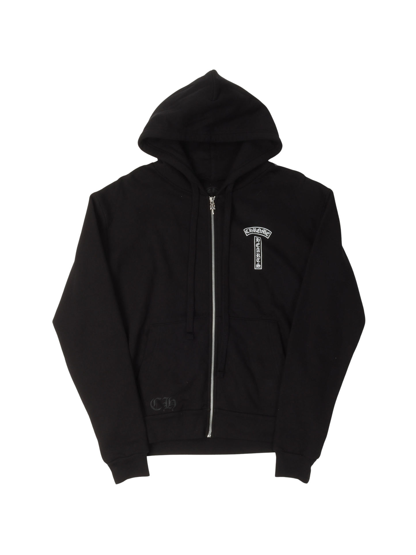 Chrome Hearts T Logo Zip Hoodie Black